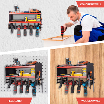 Drill Depot – Heavy Duty Power Tool Organizer & Wall Shelf